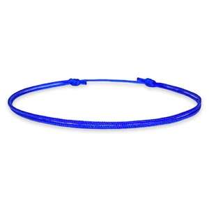 Blue cord adjustable bracelet men string waterproof minimal jewelry women gift - Picture 1 of 7
