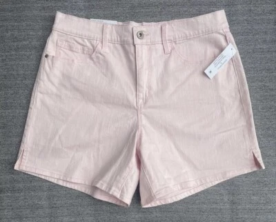 Pantalones Cortos Jessica Simpson Nuevos con Etiquetas Talla 8 Rosa Madera de Perro Tiro Alto Elastizados 2024 Foto 1 de 4