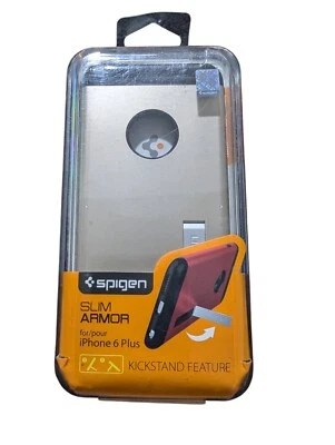 H9. Spigen Slim Armor Case for Apple iPhone 6/6s Plus-Kickstand - Champagne Gold - Image 1 of 2