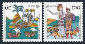 Germany 1744-1745,MNH. Michel 1608-1609. EUROPE CEPT-1992.Columbus-500.Columbus. - Picture 1 of 1