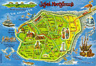 AK, Insel Nordstrand, Landkarte auf Ansichtskarte, um 1980