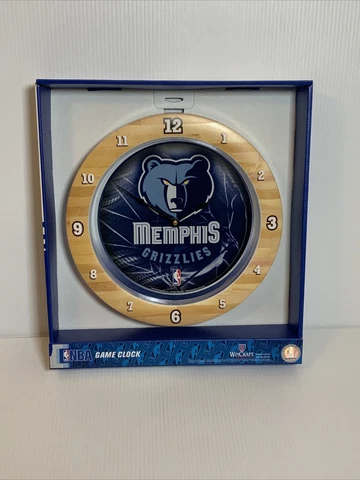 MEMPHIS GRIZZLIES NBA 12" ROUND GAME RROOM FAN CAVE WALL CLOCK Cover