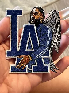 Nipsey Hussle Los Angeles Dodgers L.A. Letters Jersey Patch Iron on - Picture 1 of 1