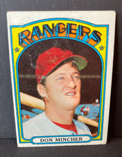 1972 TOPPS SET OF 2 # 242 DON MINCHER TEXAS RANGERS