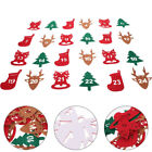 24Pcs Christmas Advent Calendar Stickers 1-24 Number Christmas Day Countdown