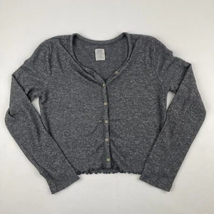Gap Kids Sweater Girls Large 10 Gray Button Up Long Sleeve - Picture 1 of 7