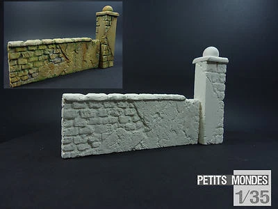 PETITS MONDES NOUVEAU DIORAMA MAQUETTE MUR ET PILIER A PEINDRE POUR KIT 1 35 TAMIYA ITALERI