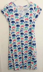 FRESH PRODUCE COTTON FISH VACATION CRUISE AMELIA V-Neck DRESS Size XS Colorful - Picture 1 of 9