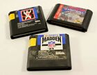 Sega Genesis (Lot of 3) Football NFL Madden '93, '94, & Troy Aikman TESTED