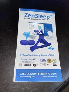 Zen Sleep 5 Piece Anti Snore Kit Pamphlet With Directions. Carrying Bag Has Spot - Picture 1 of 12