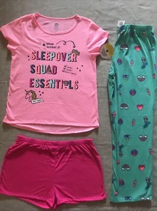 Total Girl Size L 14 1/2 Sleepwear 3 Pieces Set Brand New From JCPenney - Picture 1 of 3