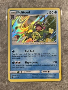 Politoed 25/145 Pokemon TCG Sonne Mond Sm-Guardians Rising Holo (Near Mint) - Bild 1 von 2