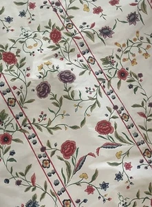 SCALAMANDRE EXCLUSIVE HAND PRINT “DOCUMENTRY” 6298 Gorgeous FLORAL FABRIC 5YDS - Picture 1 of 23