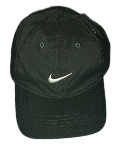 Nike Dri Fit Hat Baby Infant Adjustable Strapback Black Baseball Cap Swoosh Logo - Picture 1 of 5