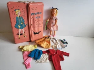 Vintage 1964 IDEAL PEPPER TAMMY Doll original pink CASE dress clothes shoes - Picture 1 of 9