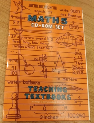 Teaching Textbooks Math 5 CD-ROM Set - Very Good - Homeschooling Greg Sabouri - Image 1 of 2