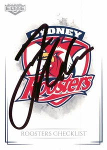Signed 2019 Sydney Roosters NRL Premiers TLA Elite Card - Trent Robinson - Bild 1 von 3