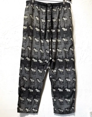 Pantalones de salón Columbia para hombre con estampado de alce L algodón franela pantalones de pijama para dormir Foto 1 de 4
