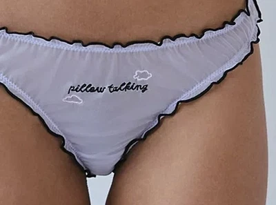 OUT FROM UNDER Sweet Nothings Pillow Talking Ruffle Edge Thong Panty Womens M 6 - Image 1 of 4