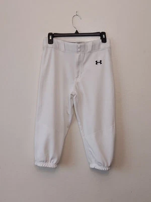 Pantalones de softbol Under Armour blancos juveniles talla XLarge debajo de las rodillas puños Foto 1 de 4