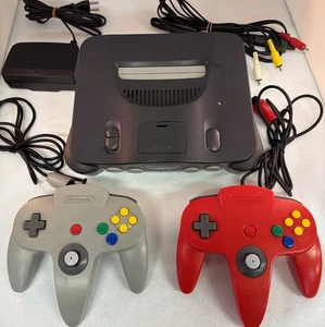 Nintendo 64  NUS-001 Console W/2Controllers Cables Gamesoft Tested and Working - Picture 1 of 13