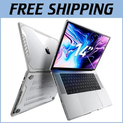 Funda transparente resistente MacBook Pro 14" 2024-2021 con parachoques de TPU y fácil acceso Foto 1 de 4