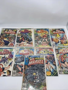 Ms. Marvel 1977-1978 Comic Book Lot (9) #4, 5, 7, 8, 9, 11, 12, 14, 21 - Picture 1 of 21