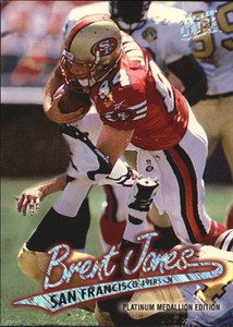 1997 Ultra Platinum Medallion San Francisco 49ers Football Card #275 Brent Jones