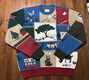 Aime Leon Dore Village Patchwork Sweater FW22 Men’s Size XL Sold Out Deadstock - Picture 1 of 6