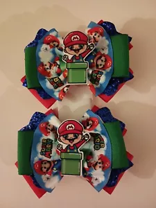 Hair Bows Set Mario - Picture 1 of 1