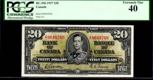 CANADA BC-25b $20 1937 PCGS 40PQ “KING GEORGE VI” Bank of Canada - Picture 1 of 4