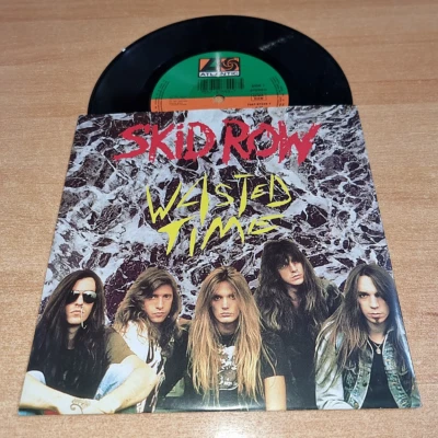 SKID ROW Wasted time 7" GERMANY SINGLE VINYL ULTRA RARE 1991 OUT OF PRINT HEAVY - Image 1 of 3