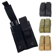 Tactical Pistol Magazine Pouches Molle Double Mag Pouch Airsoft Glock Gun Bag