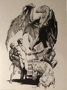 FRAZETTA, DAVID INNES & MAHAR, O.O.A.K. 11x16" PHOTOSTAT FROM ORIGINAL ART, MINT - Picture 1 of 3