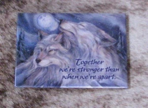 LEANIN TREE Wolves~Together Stronger Than Apart~#31159 Magnet~J. Bergsma Artist~ - Picture 1 of 1