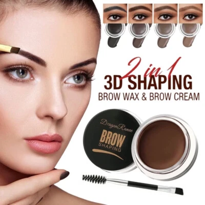 DRAGON RENEE Dipbrow EYEBROW POMADE Eye Brow Makeup & DUO BRUSH Long Lasting Shaping Definer
