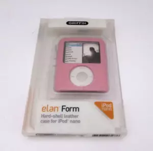 Griffin Elan Form Hard-Shell Leather Case Apple iPod nano 3rd Gen - Pink NWT - Picture 1 of 3