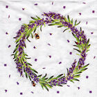 3 Servietten ~ Blumen, Lavendel, Blumenkranz, Insekten, Bienen ~ 33x33
