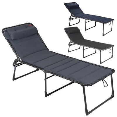 CRESPO Sonnenliege Liegestuhl AL364 XL Air Deluxe Camping Garten Liege Alu 140kg - Bild 1 von 4