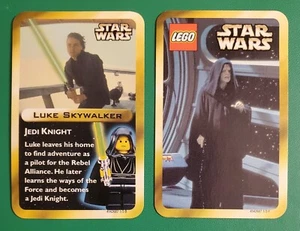 Jedi Luke Emperor lego Minifig Karte Star Wars Set 3341 Selten Einsatz Aus 2000 - Picture 1 of 7