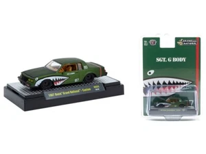 1987 BUICK GRAND NATIONAL SHARK MOUTH 1/64 PRIMER GREEN 31500-HS55 M2 MACHINES - Picture 1 of 1