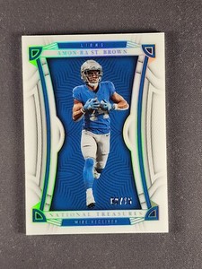2022 Panini National Treasures #79 Amon-Ra St Brown /15 Gold Holo Base Card