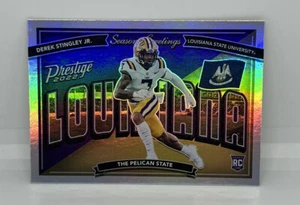2022 Prestige Derek Stingley Jr Seasons Greetings RC Rookie Foil Texans LSU - Picture 1 of 2