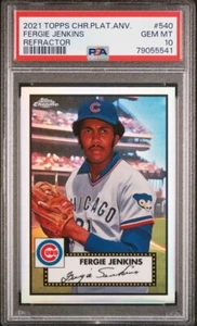 PSA 10 FERGUSON FERGIE JENKINS #540 2021 1952 Topps Chrome CHICAGO CUBS HOF - Picture 1 of 2
