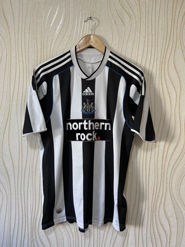 NEWCASTLE UNITED 2009 2010 HOME FOOTBALL SHIRT SOCCER JERSEY ADIDAS E84395 sz M Cover