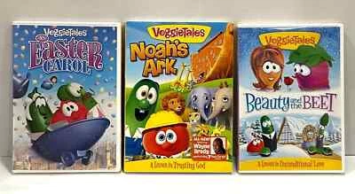 VeggieTales 3 DVD Set:  An Easter Carol, Noah's Ark & Beauty and the Beet - VGC - Image 1 of 4