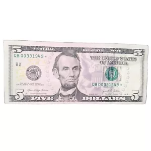 5 dollar bill star note 2021 QB00331949* March 31, 1949 Birthday - Picture 1 of 5