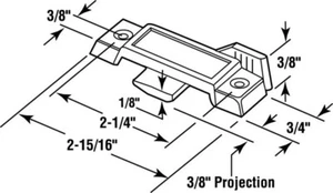 Bloqueo de marco de zinc negro Prime-Line F 2589 2,9 L x 0,8 W pulgadas - Imagen 1 de 1