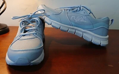 Zapatillas Ryka para mujer. Cuero/Imitación Cuero/Malla. Talla 8,5. Azul claro. Foto 1 de 4