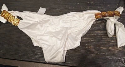 RARE BRAND NEW BEACH BUNNY SWIMWEAR WHITE WANTED BIKINI BOTTOM XL - Image 1 of 4